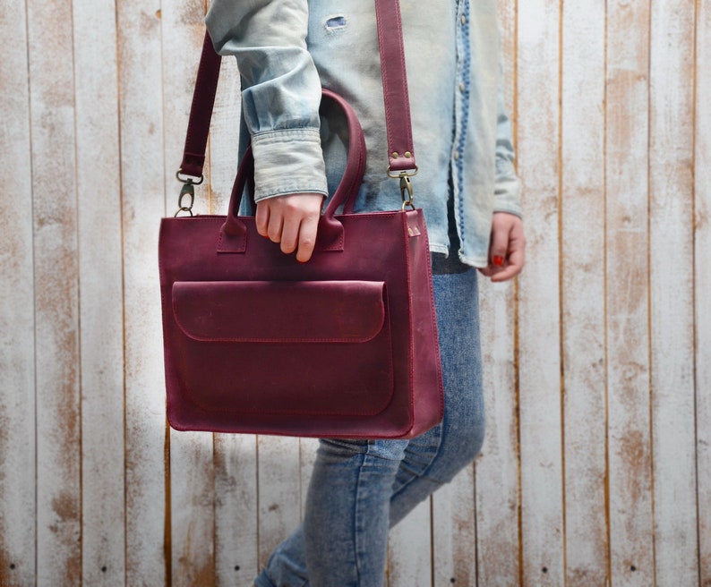 laptop leather messenger bag for women