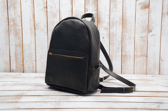 backpack leather backpack Kobuk Leather Backpack - Midnight Black