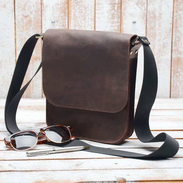 Leather bag, Men's crossbody bags, Mens gift, Leather bag for men, Mens leather purse, Leather satchel, Mens bag, Mens Shoulder bag, Leather