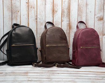 Leather Backpack / Leather Backpack women / Backpack women / Backpack / Leather bag / Leather purse / Black backpack / Leather bags
