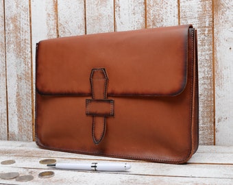 Leder-Organizer, Leder Aktentasche Männer, Laptop-Tasche, Leder-Ordner, Leder-Notebook-Etui, Ledertasche, Leder-Laptop-Tasche, Ordner