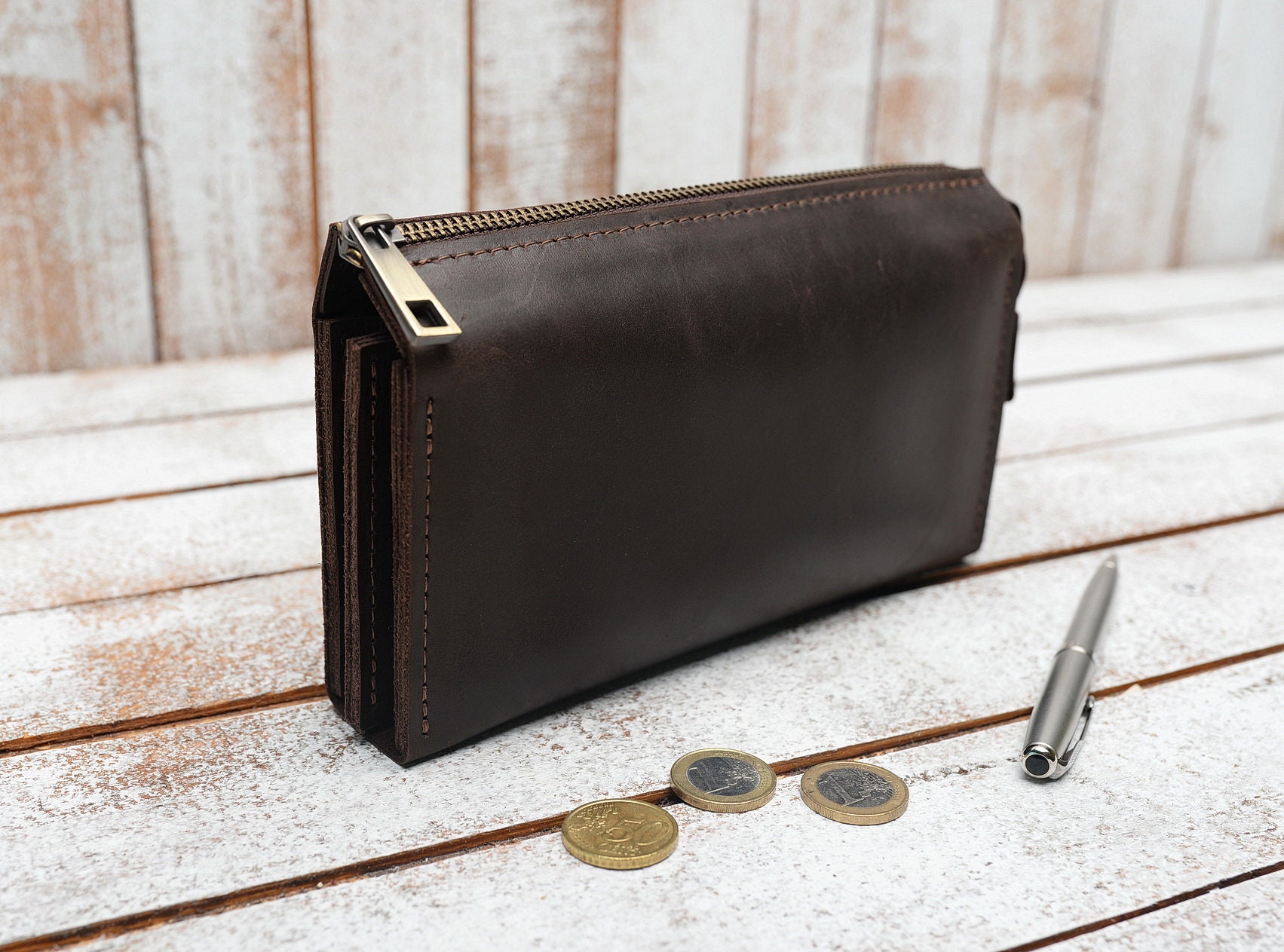 Leather wallet women's womens wallet wallet women | Etsy