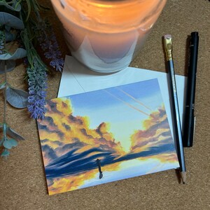 Tarjeta de felicitación de bellas artes - en paz