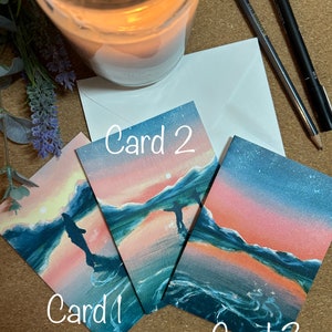 Paquete de mezcla y combinación de tarjetas de felicitación de bellas artes de 5