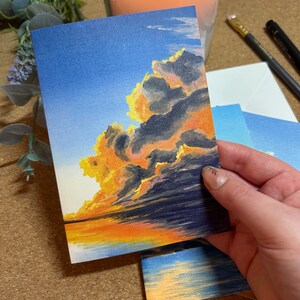 Fijne kunstwenskaart - wolkenstudie drie