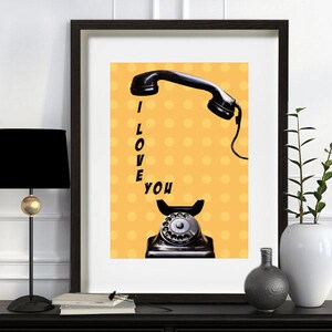 Regalo d'amore di San Valentino, foglio decorativo retrò, vintage di arte murale, arte retrò, stampe, decorazione murale, ispirazione deco, decorazione pop art, carta da parete