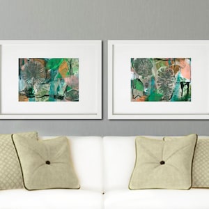 Abstracte schilderijen, decoratieve schilderijen, groot schilderij, wanddecoratie, decoratieve lakens, home decor, originele kunst, groene doos