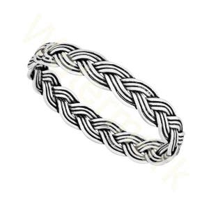 Solid 925  Sterling woven Plait stacking Ring in Sizes G-Z/20 Different Sizes Available