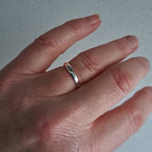 Solid 925 Sterling Ring 3mm Band Ring in Sizes G-Z/20 Different