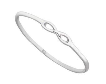 Solid 925  Sterling silver infinty stacking Ring in Sizes G-Z/20 Different Sizes Available