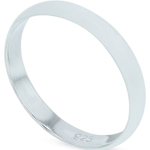 Solide 925 Sterling Ring 3mm Bandring in de maten G-Z/20 Verschillende maten beschikbaar afbeelding 2