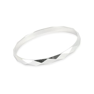 Solid 925  Sterling Ring 2mm Multi Facet Band Ring in Sizes G-Z/20 Different Sizes Available