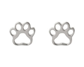 Pair of 925 solid sterling silver Paw Ear Studs