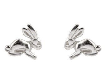 Pair of 925 solid sterling silver Bunny Rabbit Ear Studs