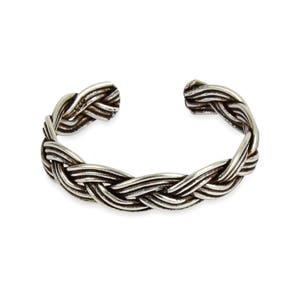 925 solid Sterling Silver Woven Plait Toe Ring