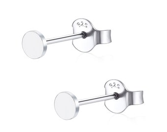 3 paar 925 massief sterling zilveren ronde oorstekers in de maten 3 mm, 4 mm, 5 mm