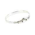 Solid 925  Sterling Silver Claddagh Stacking Ring in Sizes G-Z/20 Different Sizes Available