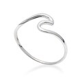 Solid 925  Sterling Ring Ocean Curve stacking Ring in Sizes G-Z/20 Different Sizes Available