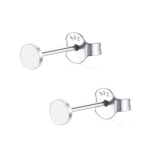 Set of 3 Pairs  of different size 925 solid sterling silver 3mm,4mm,5mm  Classic Round Stud Earrings