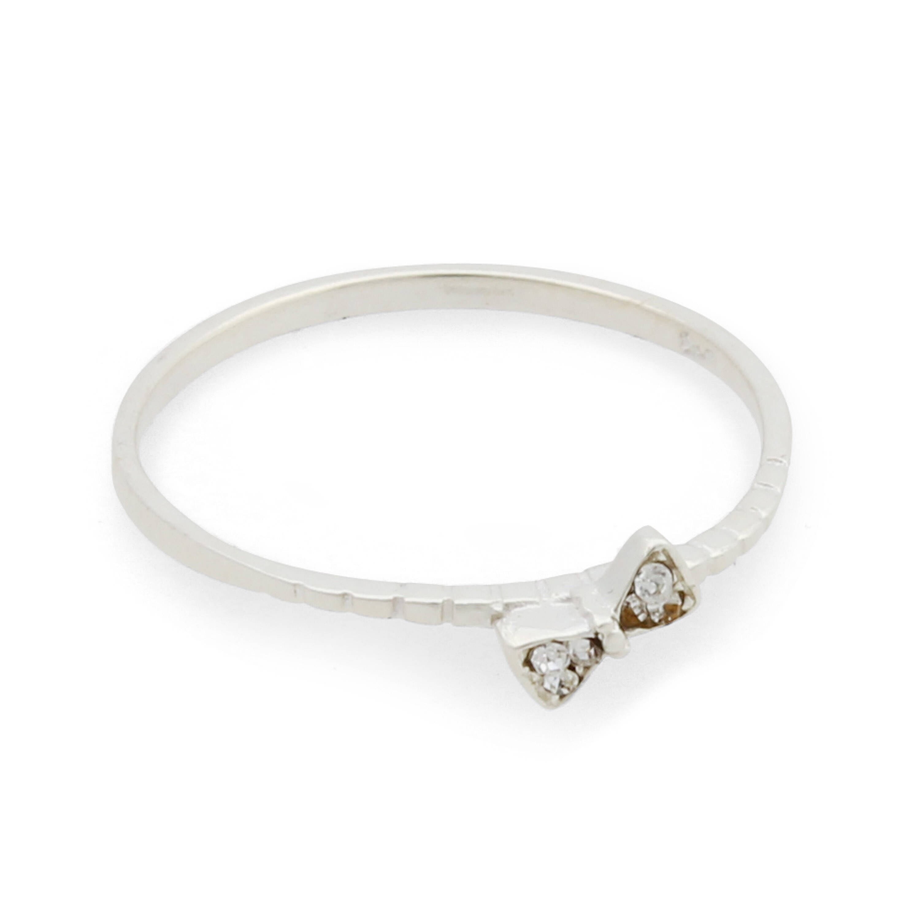 Simple Shooting Arrow Bow Cupid Love Ring - .925 Sterling Silver Band, Sizes 3-12, Dainty & Symbolic Jewelry