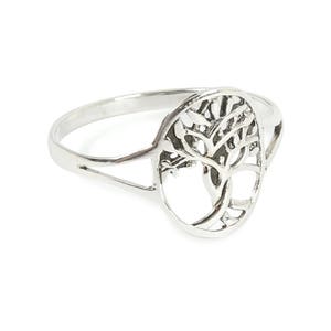 Solid 925 Sterling Silver Tree Of Life Ring in Sizes G-Z Comes Gift Boxed/20 Different Sizes Available image 1