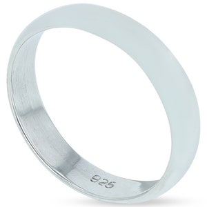 Solid 925 Sterling Ring 6mm Band Ring in Sizes G-Z/20 Different Sizes Available zdjęcie 4