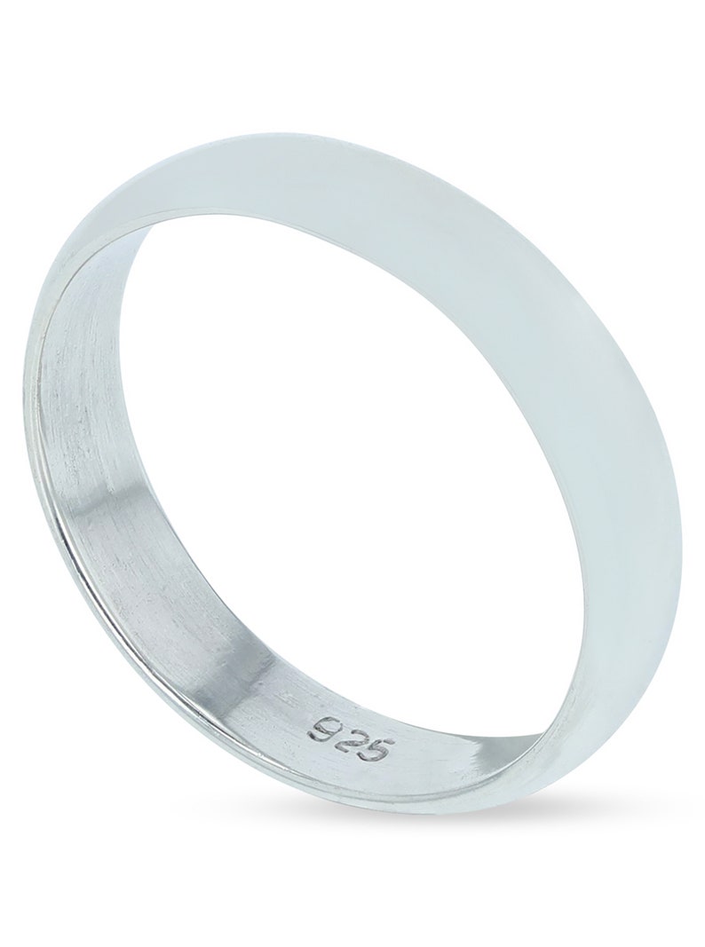 Solid 925 Sterling Ring 6mm Band Ring in Sizes G-Z/20 Different Sizes Available zdjęcie 4