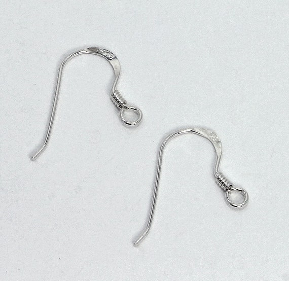 Silver Plated Fish Hook Earring Wires (4 pairs)