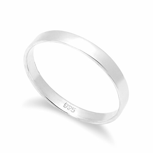 Jewellery Rings Bands Solid 925  Sterling Ring 2mm Band Ring in Sizes G-Z /20 Different Sizes Available 