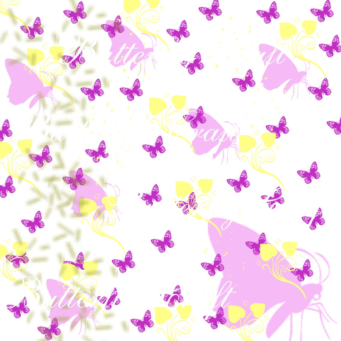 Butterflys Digital Paper vintage paper butterfly Scrapbook Etsy