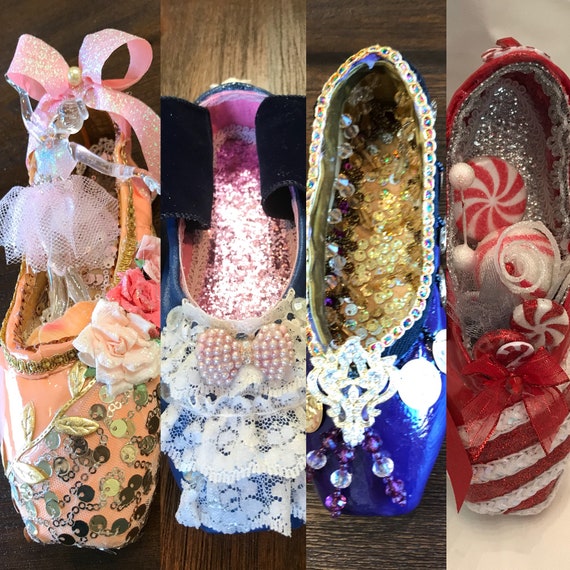 Zapatos de punta decorados Zapato de punta de ballet inspirado en