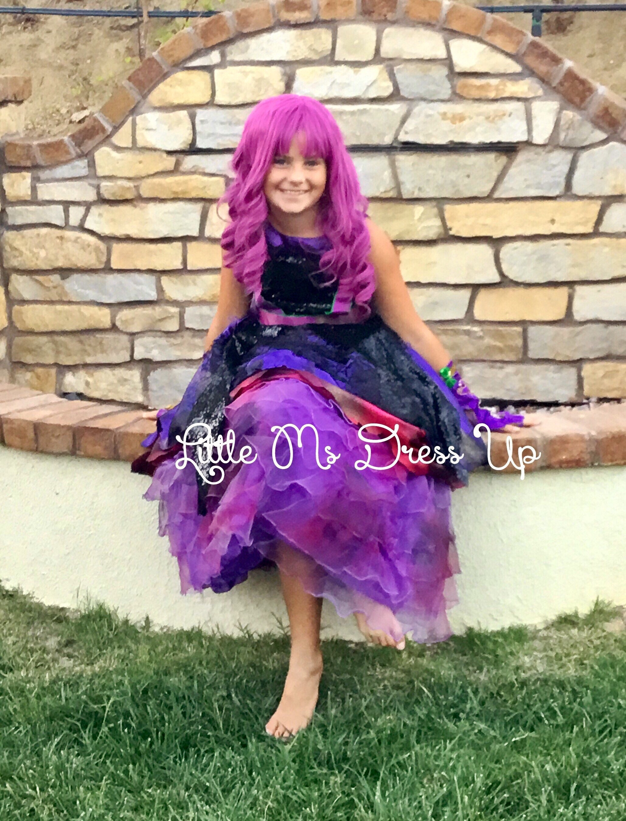 Mal costume size 14 /descendants 2 /purple cotillion dress / mal dress ...