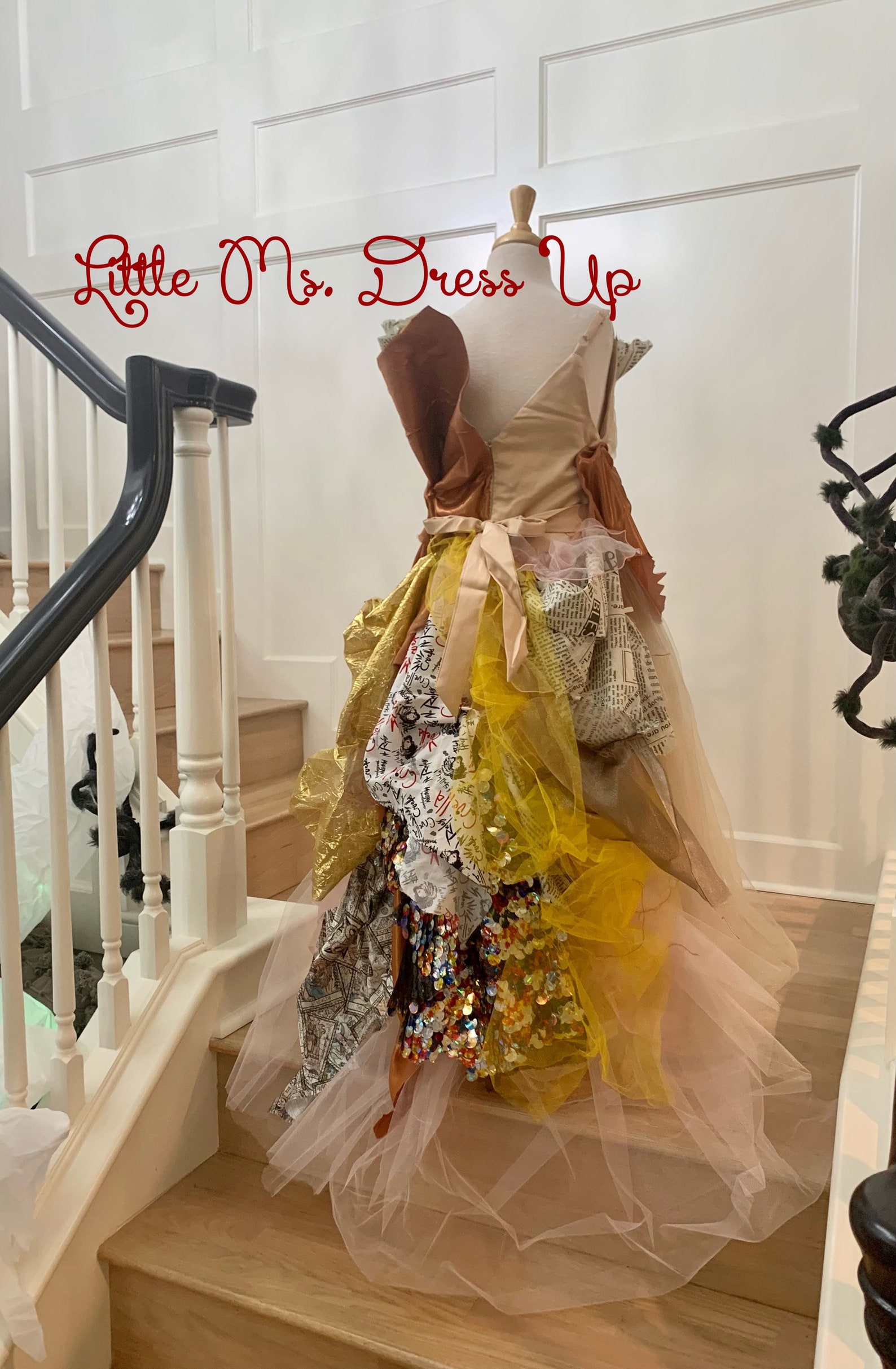 Cruella 2021 /cruella Newspaper Dress/ Cruella Trash Dress Etsy