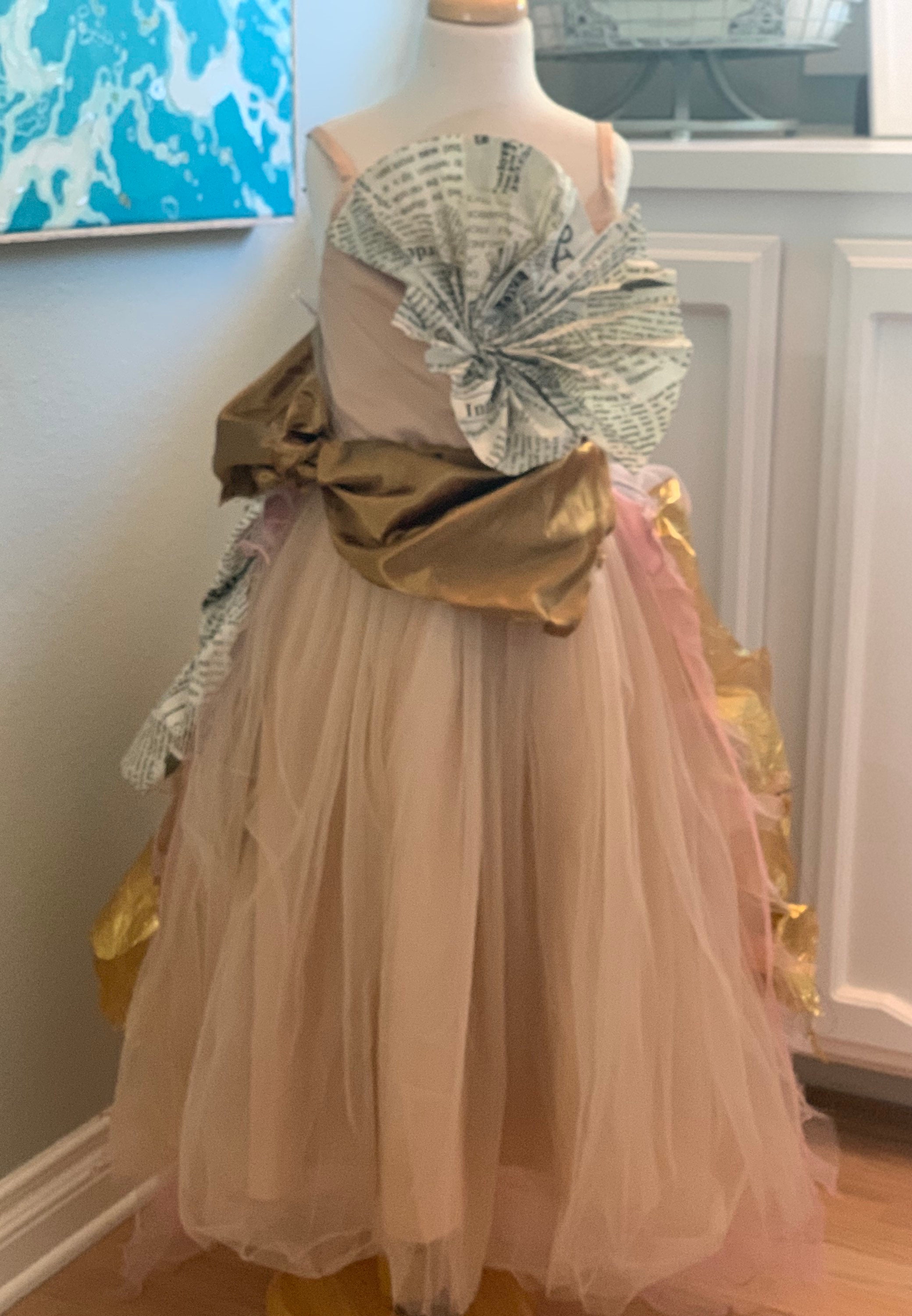 Cruella 2021 /cruella Newspaper Dress/ Cruella Trash Dress Etsy