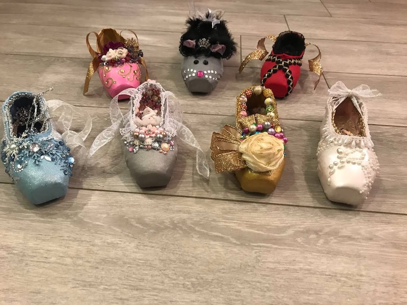 Pointe Shoes Custom Decorated Pointe Shoe/ Ballet Ornament Etsy