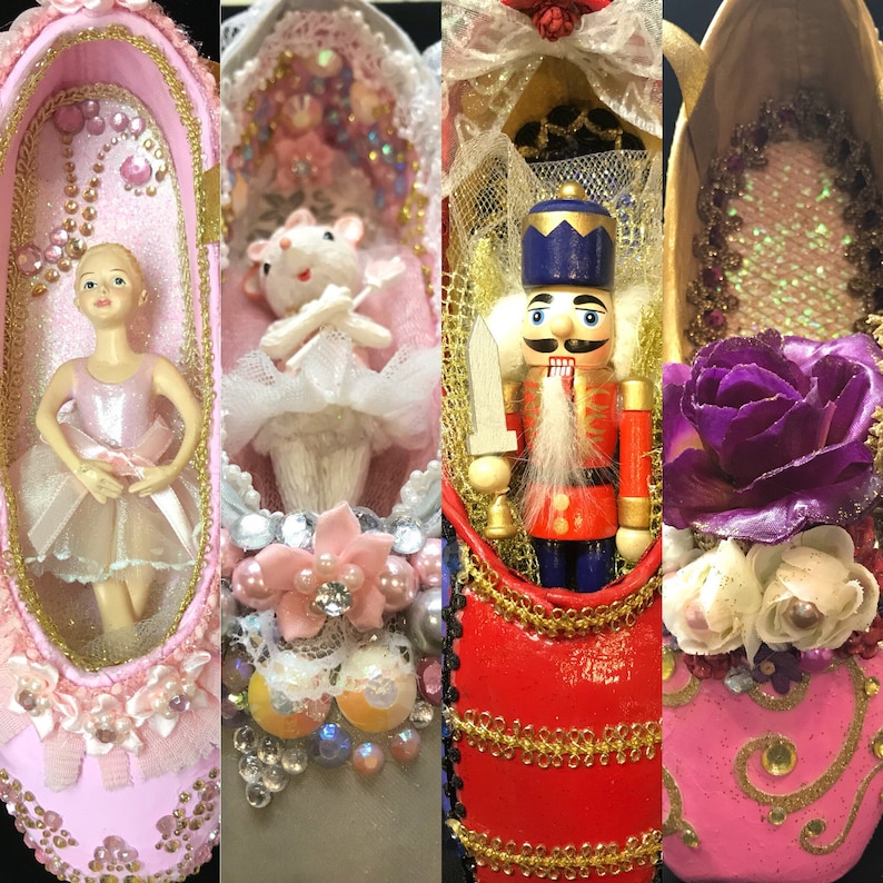 Pointe Shoes Custom Decorated Pointe Shoe/ Ballet Ornament Etsy