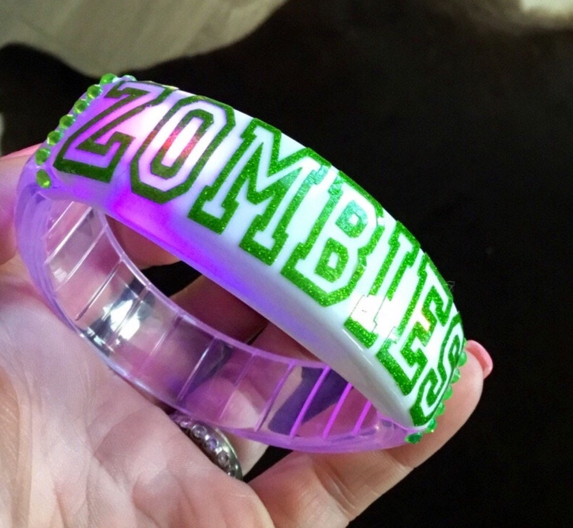 Zombies light up bracelet rainbow or green