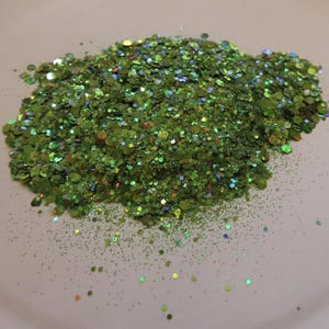 Il a volé l'inspiration de Noël/Green Man - Mélange personnalisé pour gros morceaux - 2 oz - Paillettes en polyester - Résistant aux solvants