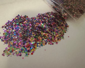 Dots - Custom Blend Chunky Mix - 2 oz- Polyester Glitter - Solvent Resistant