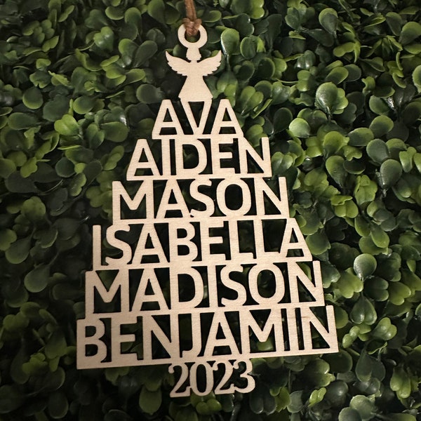 Family Christmas Ornament - Personalized Ornament With Names - Christmas Tree Ornament