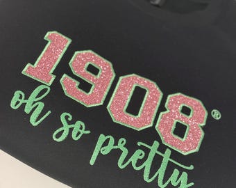 1908 "Åh Så Vacker" Broderad Glittertröja