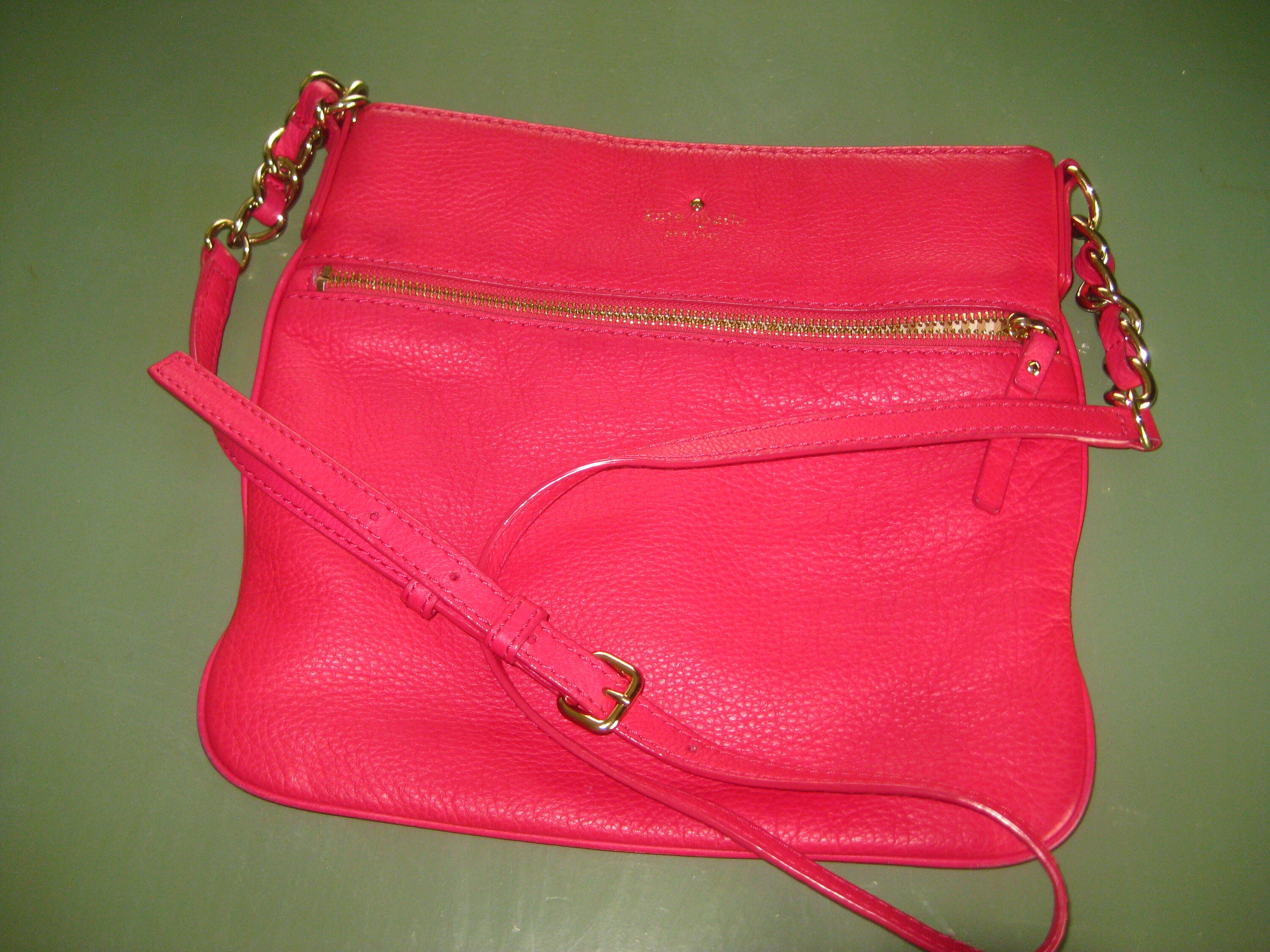 Kate Spade Hot Pink and Tangerine Leather Purse - New - thethingsyouwear