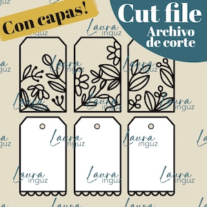 FILE DI TAGLIO - File di taglio di figure PNG e jpg - Fustellature digitali a strati per scrapbooking, artigianato e creazione di cartoline. Laura Ingus