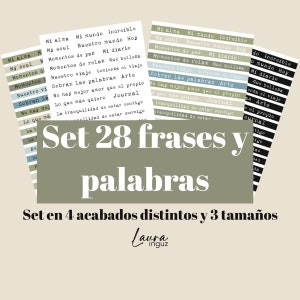 Set 28 PALABRAS y FRASES My Soul para imprimir. Scrapbooking, tarjetería, Art Journal, Mixed Media. Laura Inguz