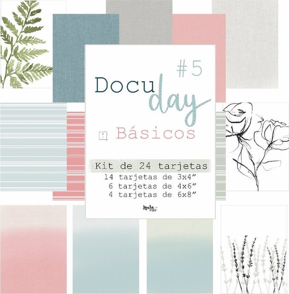 DocuDay Collection #5 BASICS of 24 cards for Project Life by Laura Inguz for Scrapbooking, crafts, documenting, photo albums