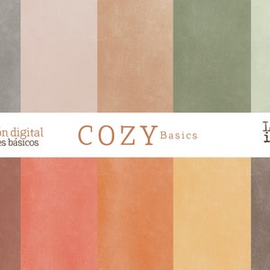 COZY basics. 10 Decorated papers to print. Scrapbook, Cardmaking,Journal, Mixed Media. Laura Inguz