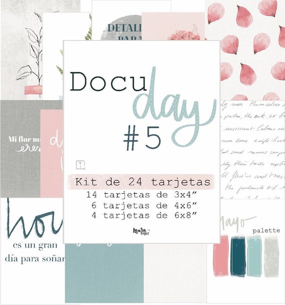 DocuDay Collection #5 of 24 CARDS for Project Life by Laura Inguz for Scrapbooking, crafts, documenting, photo albums