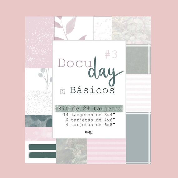 DocuDay Collection #3 BASICS of 24 cards for PL by Laura Inguz for Scrapbooking, crafts, documenting, photo albums