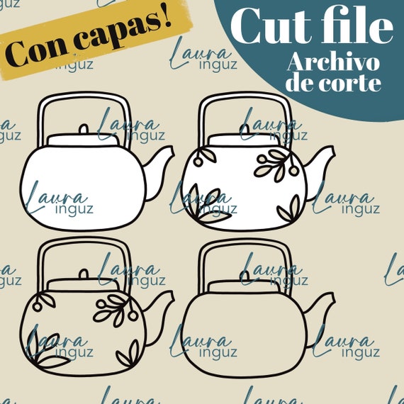 CUT FILES - PNG and jpg cut files Cups - Digi-die cuts by layers and for Scrapbooking, crafts, cardmaking. Laura Inguz