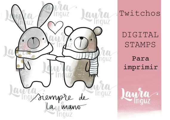 TWITCH Digital Seal for PRINT. Scrapbooking and cardmaking for adults and children. Digistamp By Laura Inguz